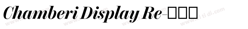 Chamberi Display Re字体转换